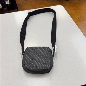 Boss Textured Black Belt Bag